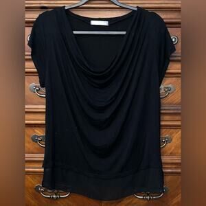 Olivia Moon 100% Rayon Draped Front Sleeveless Blouse 22” P2P